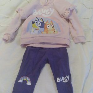 2T Toddler Girls Bluey sweatshirt/ legging set